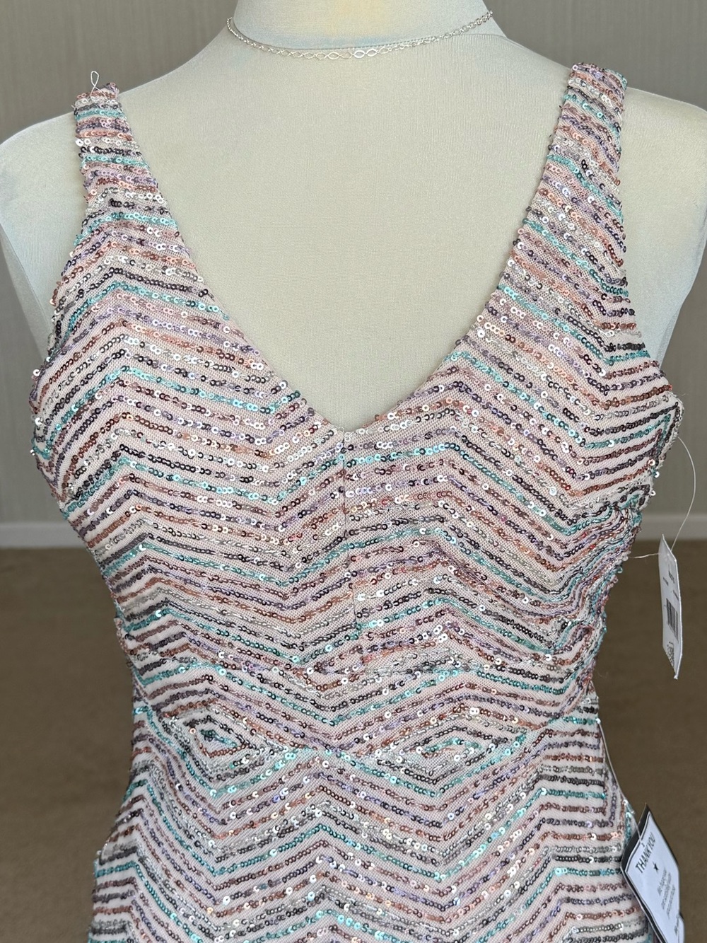 Sequin Chevron Crystal Doll Dress